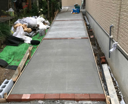 土間コンクリートの打設完了