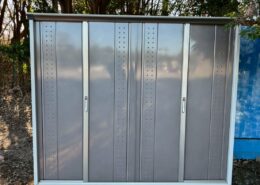 【施工後】タクボ物置 グランプレステージジャンプ GP-229AF 正面外観｜三郷市 物置設置工事