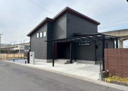 LIXILネスカF二台用カーポート設置後の外観写真